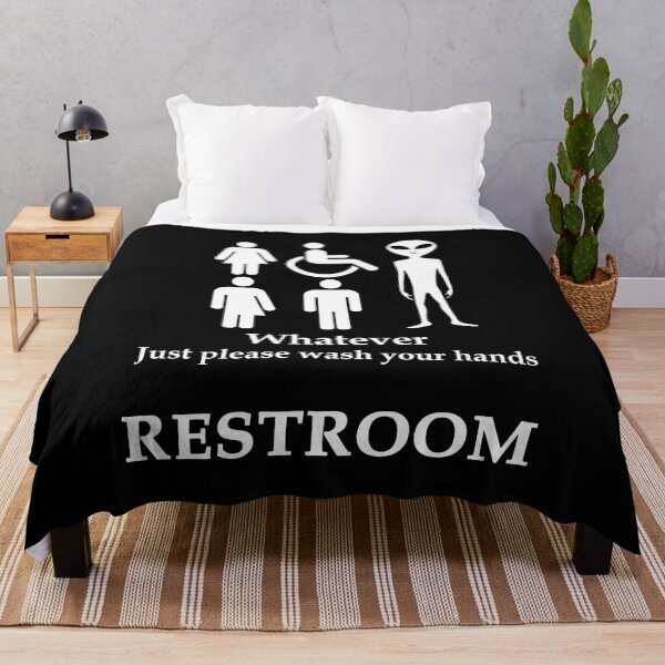 Item preview, Restroom aliens Signe : Whatever Just please Wash your Hands designed and sold by FlyShop1.
