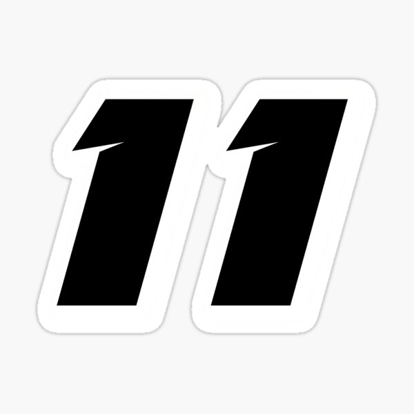 11 RACE NUMBER DECAL / STICKER c1