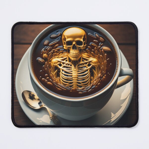 Item preview, Night Shift - Caffeine Dive: Skeleton's Espresso Adventure designed and sold by AriaMarliART.