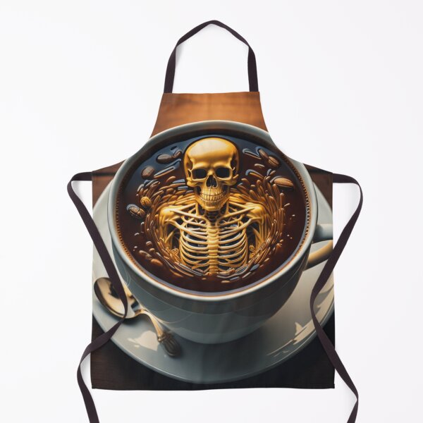 Item preview, Night Shift - Caffeine Dive: Skeleton's Espresso Adventure designed and sold by AriaMarliART.