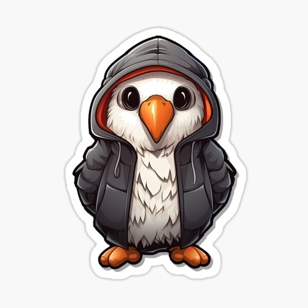 Vista previa del artículo con la obra «Cool Lovebird en ropa casual», diseñado y vendido por Sidewayanimals.