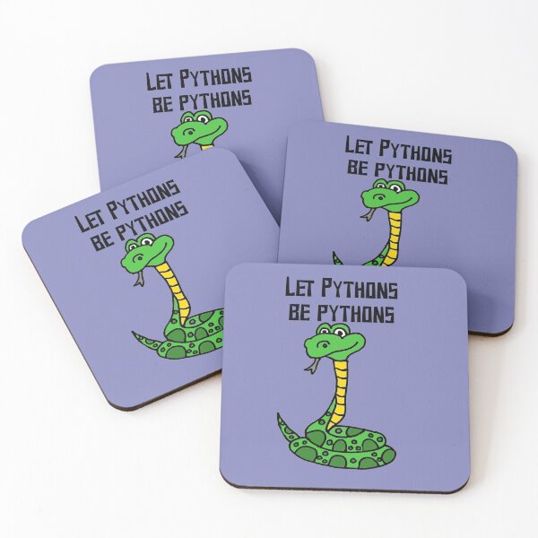 Item preview, Funny Let Pythons be Pythons Snake Pun designed and sold by Nature's Fancy.