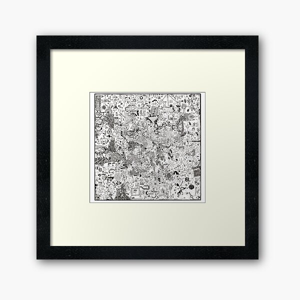when you go round a corner and fall into a bin Framed Art Print