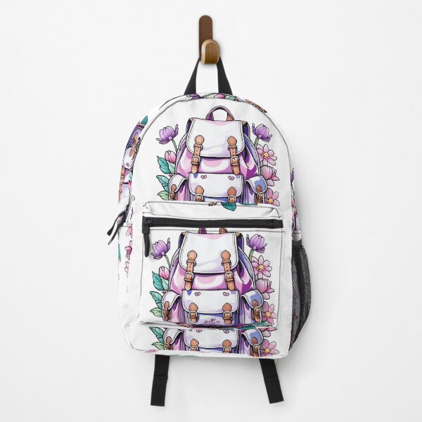Item preview, Fancy Floral Boho Pink Purple Backpack designed and sold by ZanyPaintbrush.