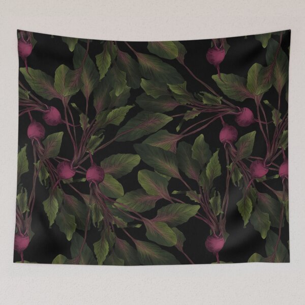 Item preview, Red beet vegetable nature pattern designed and sold by orsinha.