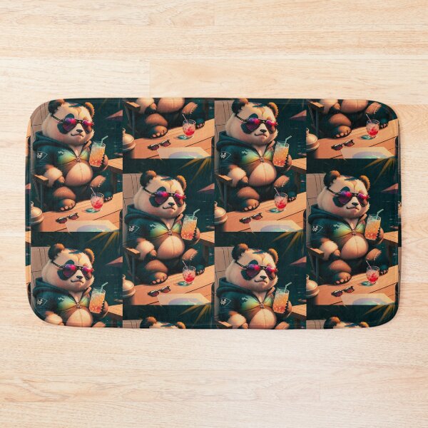 Item preview,  A cute and cool panda having a drink in the sun designed and sold by Pelzi100.