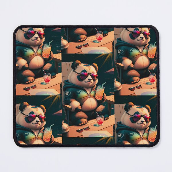 Item preview,  A cute and cool panda having a drink in the sun designed and sold by Pelzi100.