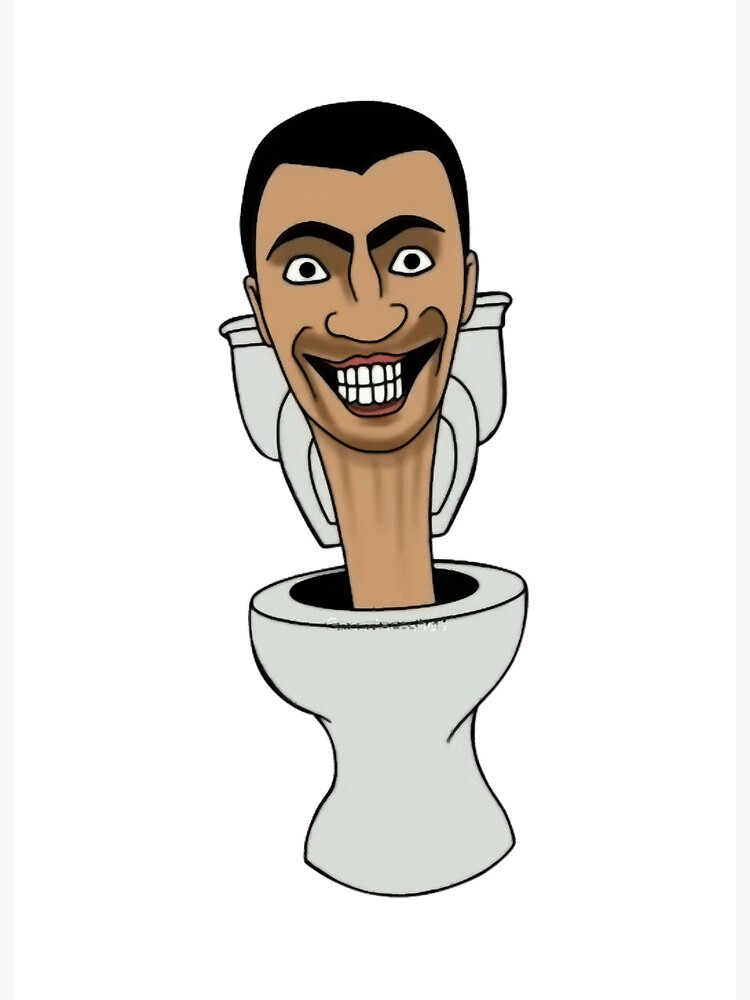 Skibidi toilet Funny Face  Art Board Print for Sale by kiepcho5