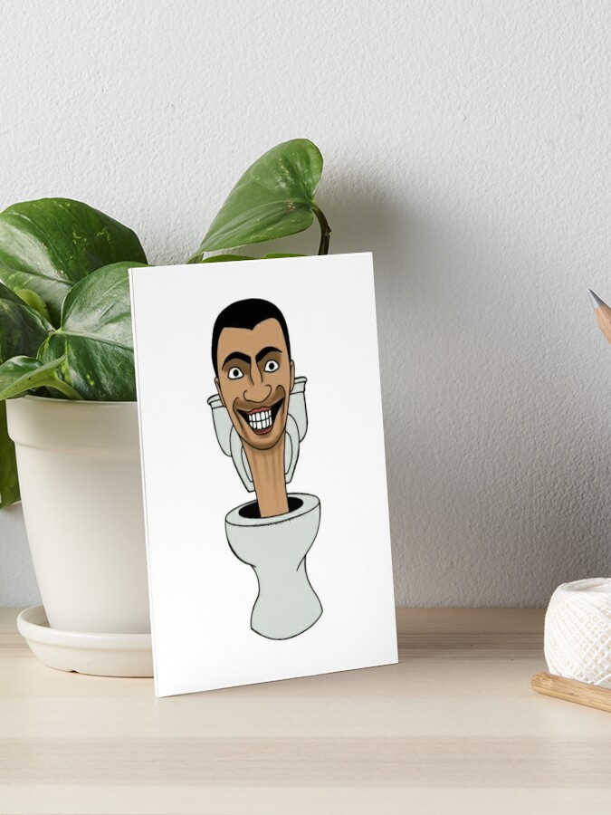 Skibidi toilet Funny Face | Art Board Print