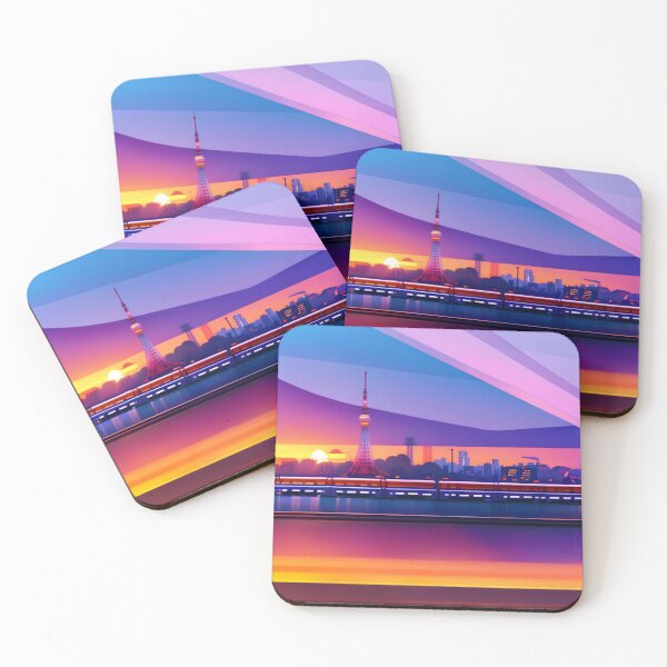 Item preview, Tokyo Lofi Chill Dreamy Cityscape at Sunset designed and sold by diamondmilk.