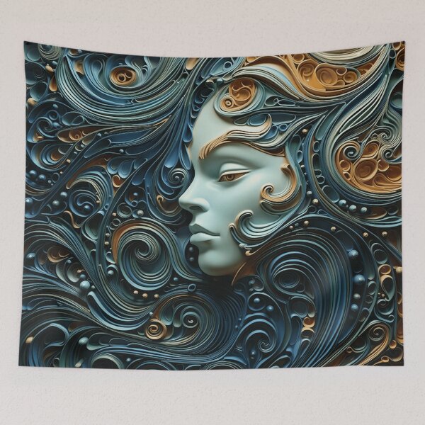Item preview, Lady moon 3D moonlit carved art  designed and sold by LilyBell6.