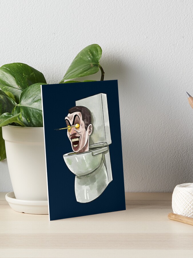 Skibidi toilet Funny Face | Art Board Print