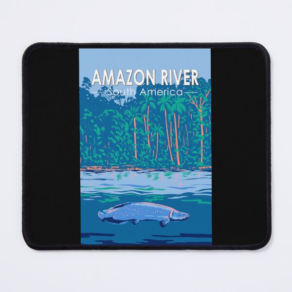 Item preview, Amazon River South America Travel Art Vintage designed and sold by KrisSidDesigns.