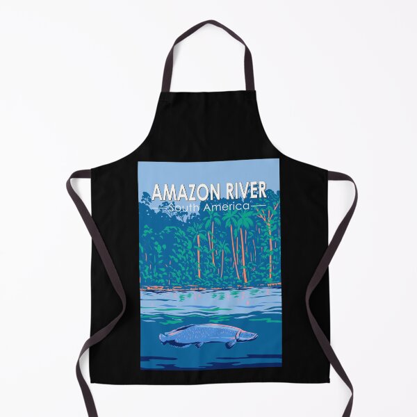 Item preview, Amazon River South America Travel Art Vintage designed and sold by KrisSidDesigns.