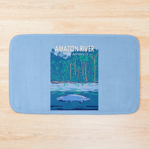 Item preview, Amazon River South America Travel Art Vintage designed and sold by KrisSidDesigns.