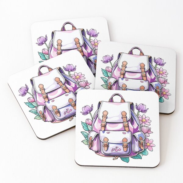 Item preview, Fancy Floral Boho Pink Purple Backpack designed and sold by The Zany Paintbrush | Home Decor | Apparel | Accessories.