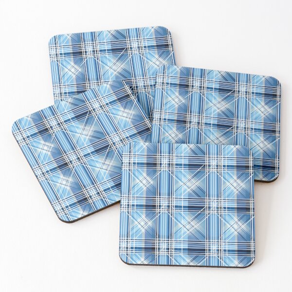 Item preview, Blue Western Plaid Pattern designed and sold by Myra365Art.