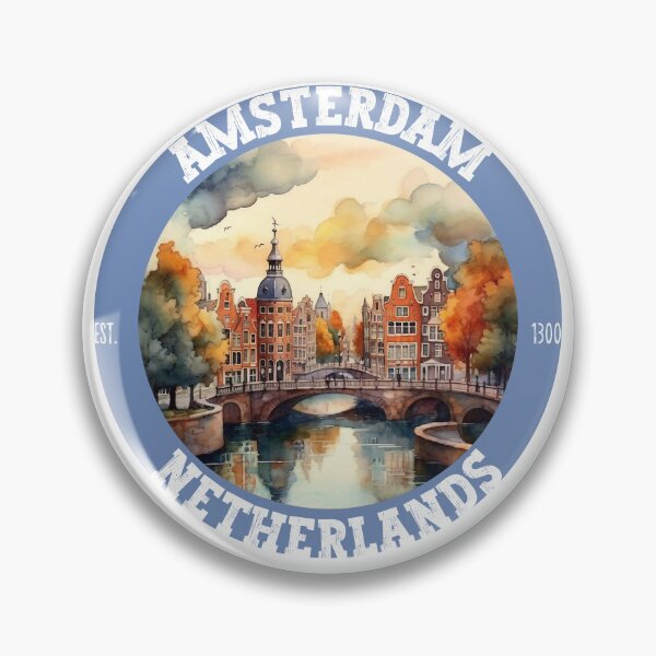 Item preview, Amsterdam Netherlands Holland Retro Vintage Amazing Outdoors Adventure Travel Lover Gift Souvenir designed and sold by Eponine6.