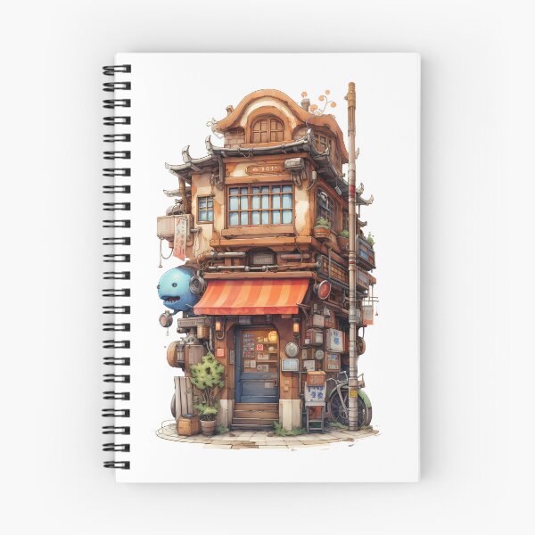 Item preview, Far Eastern Magical Shopfront (v13 natural colour) - Japanese Aesthetics - Storefront Illustration designed and sold by land-of-night.
