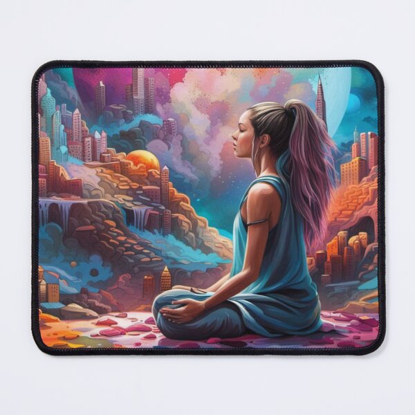 Item preview, Intergalactic meditation - Colorpop Edition - AI generated Art. designed and sold by TheMindfulExpat.