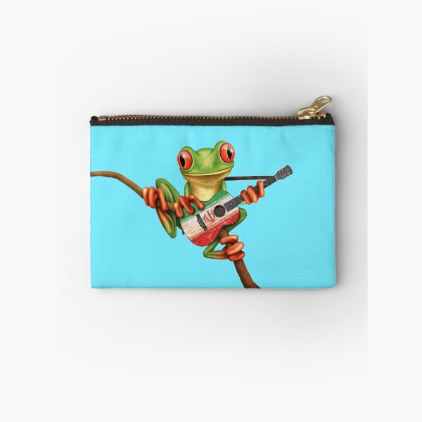 Item preview, Tree Frog Playing Iranian Flag Guitar designed and sold by JeffBartels.