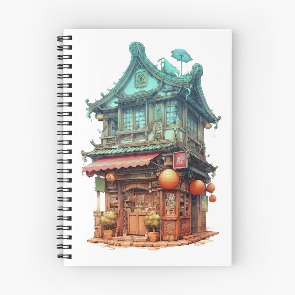 Item preview, Far Eastern Magical Shopfront (v16 tint) - Japanese Aesthetics - Storefront Illustration designed and sold by land-of-night.