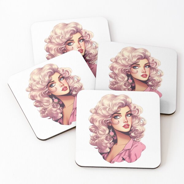 Item preview, 90's doll with wavy pink hair designed and sold by happydecals.