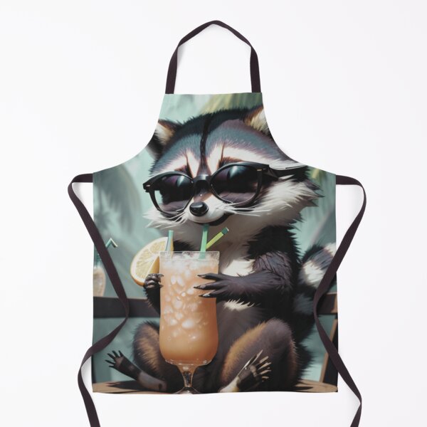 Item preview, A cute and cool raccoon having a drink designed and sold by Pelzi100.