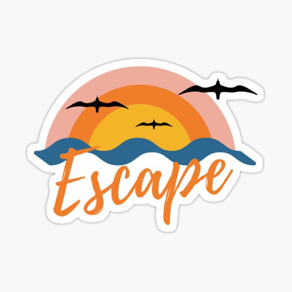 Escape || Sunset over the Ocean Sticker
