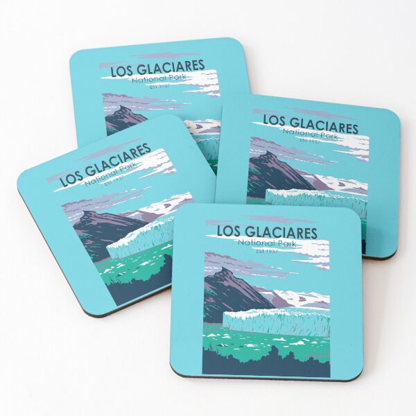 Item preview, Los Glaciares National Park Argentina Travel Art Vintage designed and sold by KrisSidDesigns.