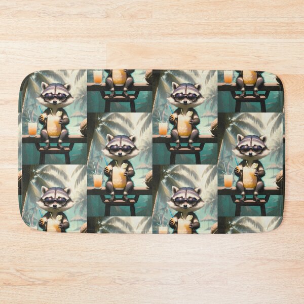 Item preview, A cute and cool raccoon having a drink designed and sold by Pelzi100.