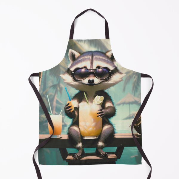 Item preview, A cute and cool raccoon having a drink designed and sold by Pelzi100.