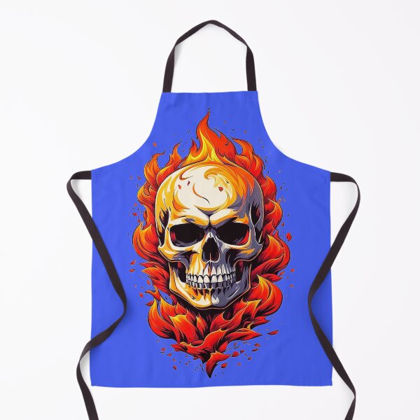Item preview, Skull in Flames Fire Inferno 9 designed and sold by DigitalandPhoto.