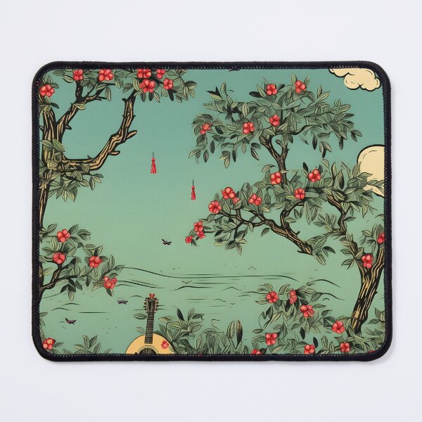 Item preview, Apple Picking Banjo—Autumn Design floral prints, wall art, and wallpaper. Seamless Pattern designed and sold by ignasirus.