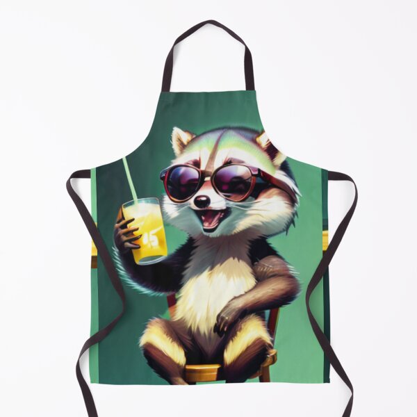 Item preview, A cute and cool raccoon having a drink designed and sold by Pelzi100.