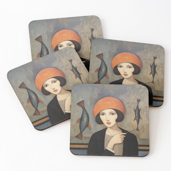 Item preview, Woman in Orange Hat w Unknown Creatures designed and sold by YoPedro.