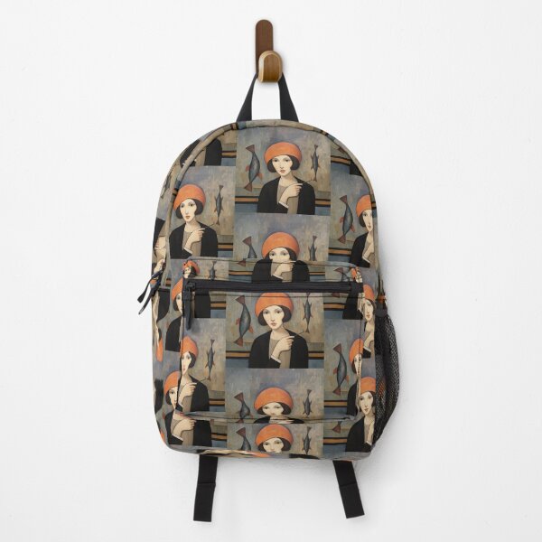 Item preview, Woman in Orange Hat w Unknown Creatures designed and sold by YoPedro.