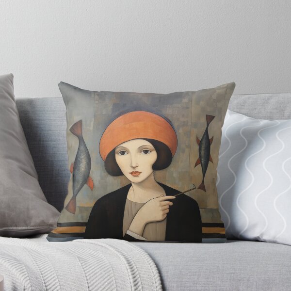 Item preview, Woman in Orange Hat w Unknown Creatures designed and sold by YoPedro.