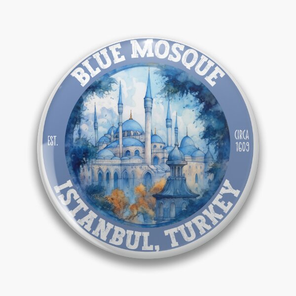 Artikelvorschau, Blaue Moschee Istanbul Türkei Retro Vintage erstaunliche Outdoor-Abenteuer-Reise-Liebhaber-Geschenk-Souvenir entworfen und verkauft von Eponine6.