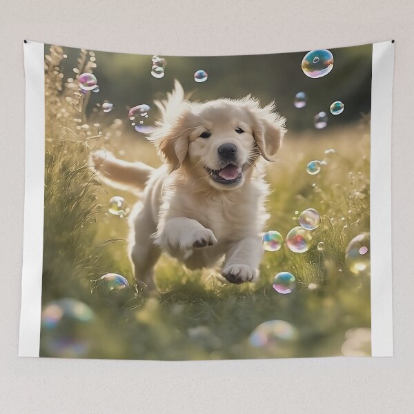 Item preview, cute dog in bubbles designed and sold by StefanVlahovic.
