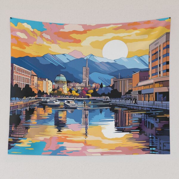 Item preview, A Pop Art Travel Print of Geneva - Switzerland designed and sold by StudioRedKoala.