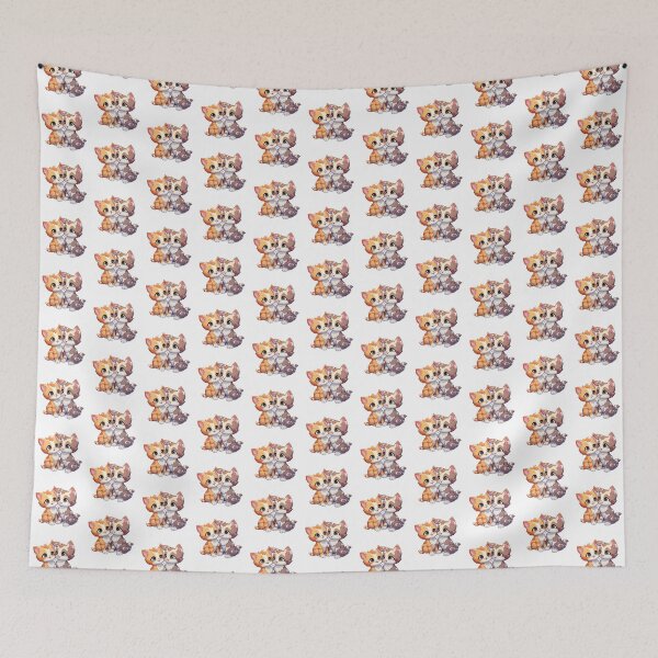 Item preview, 2 playful kittens designed and sold by happydecals.