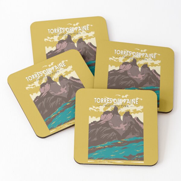 Item preview, Torres del Paine National Park Chile Travel Art Vintage designed and sold by KrisSidDesigns.