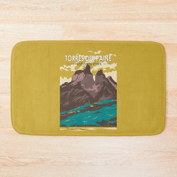 Item preview, Torres del Paine National Park Chile Travel Art Vintage designed and sold by KrisSidDesigns.