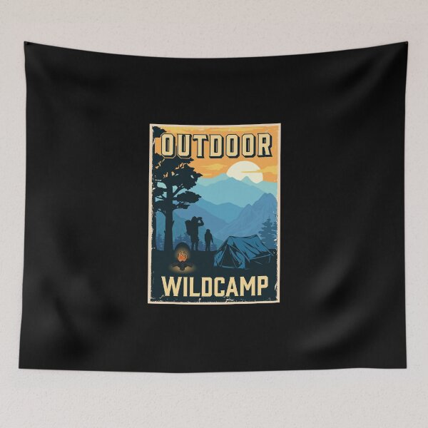 Item preview, Outdoor wild camp with people near tent on sunset designed and sold by KristinaNEL.