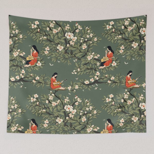 Item preview, Apple Picking Guitar—Emily’s Apple Cider Season. Autumn Design floral prints, wall art.  designed and sold by ignasirus.