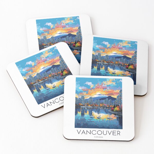 Item preview, A Pop Art Travel Print of Vancouver - Canada designed and sold by StudioRedKoala.