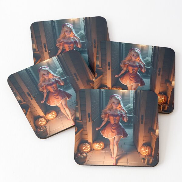 Item preview, HalloBarbie tallando calabazas designed and sold by Shiwwa.