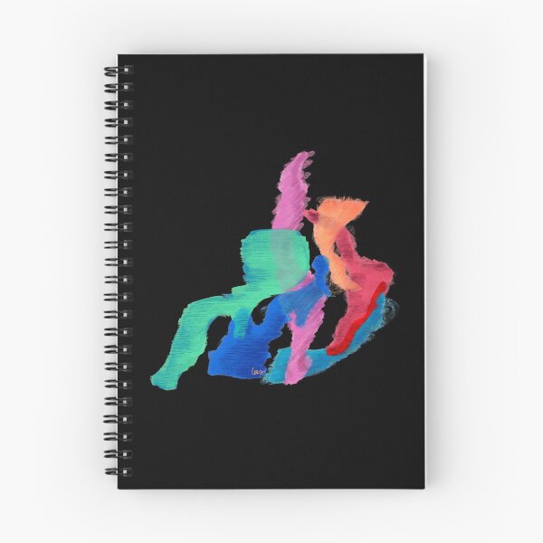 Item preview, Abstract dancing colors (black background) designed and sold by MentaLee.