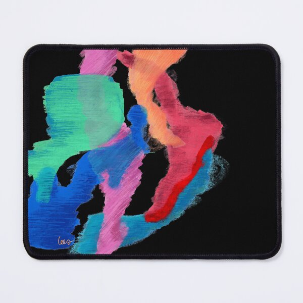 Item preview, Abstract dancing colors (black background) designed and sold by MentaLee.